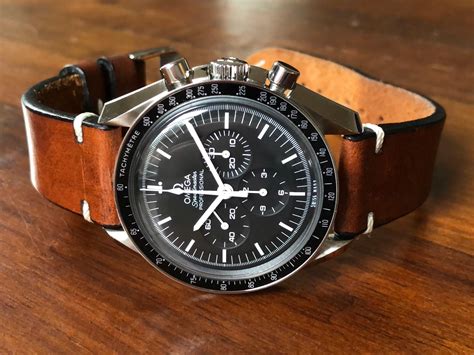 leather omega watch straps|leather straps for omega speedmaster.